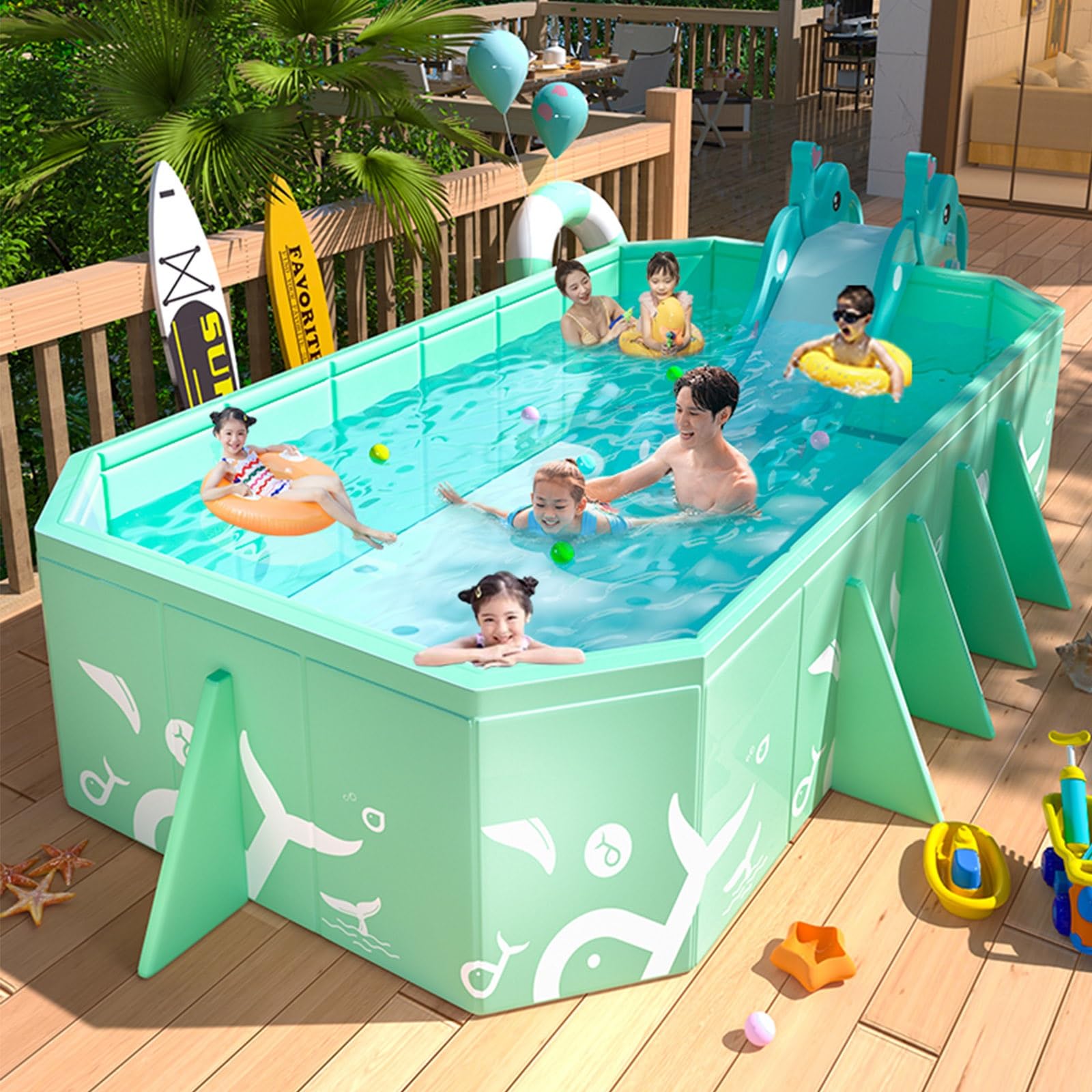 Amazon.com: MZQMK Non-Inflatable Swimming Pool for Kids and Pets